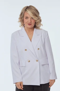 Костюм брючный 247 белый с черно-белым OVERYOU