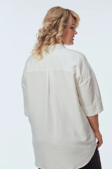 Костюм брючный 248 белый с черно-белым OVERYOU