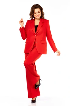Костюм брючный 439 красный Ольга Стиль