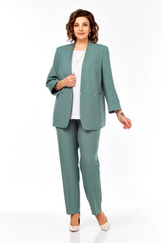 Костюм брючный 1000 мятный Ольга Стиль