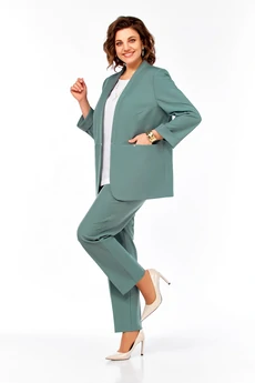 Костюм брючный 1000 мятный Ольга Стиль