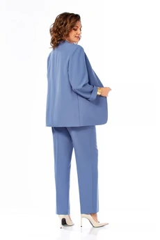 Костюм брючный 1000 синий Ольга Стиль