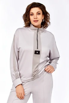 Костюм брючный 1001 светло-серый Ольга Стиль