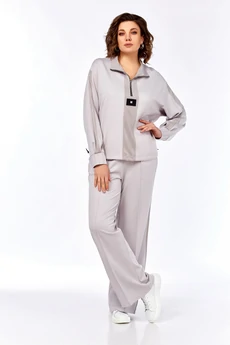 Костюм брючный 1001 светло-серый Ольга Стиль