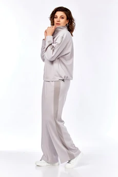 Костюм брючный 1001 светло-серый Ольга Стиль