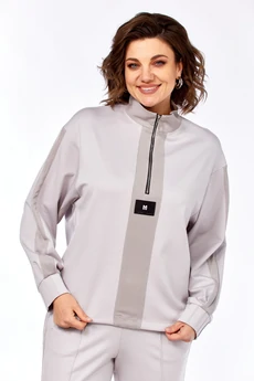 Костюм брючный 1001 светло-серый Ольга Стиль