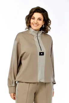 Костюм брючный 1001 олива Ольга Стиль