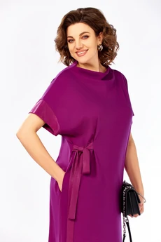 Платье 1005 фуксия Ольга Стиль