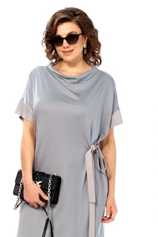 Платье 1005 серый Ольга Стиль