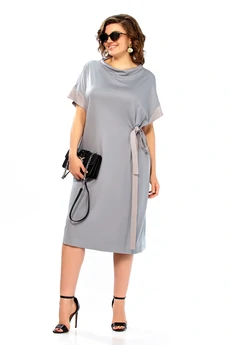 Платье 1005 серый Ольга Стиль