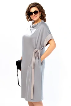 Платье 1005 серый Ольга Стиль