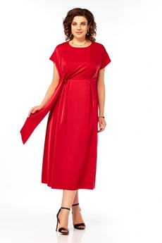 Платье 1008 красный Ольга Стиль