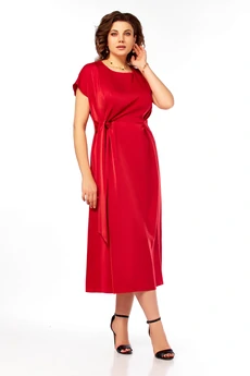 Платье 1008 красный Ольга Стиль