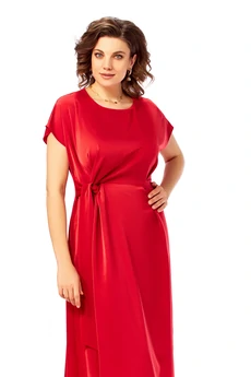 Платье 1008 красный Ольга Стиль