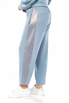 Костюм брючный 1009 голубой Ольга Стиль