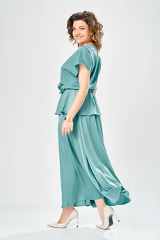 Костюм с юбкой 1010 ментол Ольга Стиль