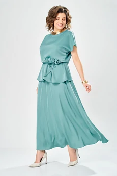 Костюм с юбкой 1010 ментол Ольга Стиль