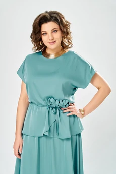 Костюм с юбкой 1010 ментол Ольга Стиль