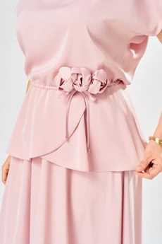 Костюм с юбкой 1010 пудрово-розовый Ольга Стиль