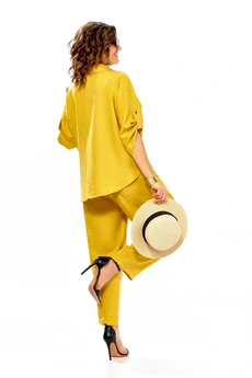 Костюм брючный 1013 горчица Ольга Стиль