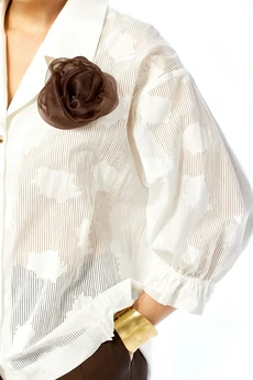 Костюм брючный 1018 шоколад Ольга Стиль