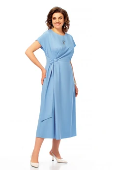 Платье 1019 голубой Ольга Стиль