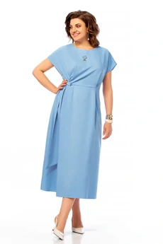 Платье 1019 голубой Ольга Стиль