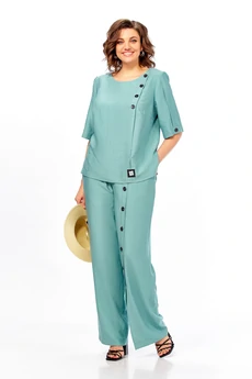 Костюм брючный 1022 ментол Ольга Стиль