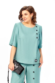 Костюм брючный 1022 ментол Ольга Стиль