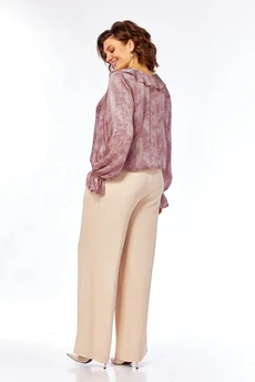Блузка 889 бордовый Ольга Стиль