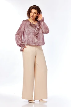 Блузка 889 бордовый Ольга Стиль