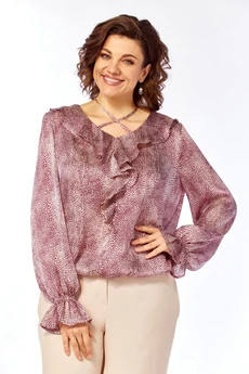 Блузка 889 бордовый Ольга Стиль