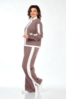 Костюм брючный 948 пепельно-розовый Ольга Стиль