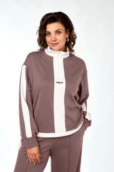 Костюм брючный 948 пепельно-розовый Ольга Стиль