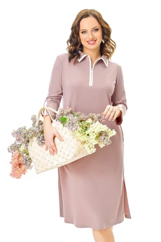 Платье 971 пудра Ольга Стиль