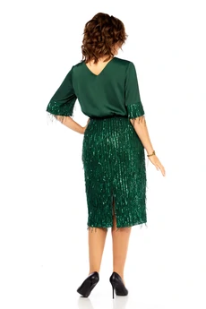 Платье 982 зеленый Ольга Стиль