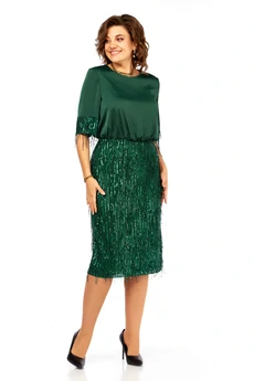 Платье 982 зеленый Ольга Стиль