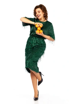 Платье 982 зеленый Ольга Стиль