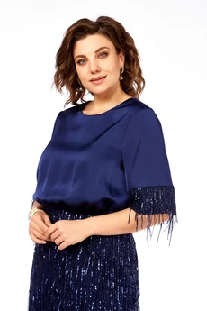 Платье 982 синий Ольга Стиль