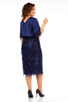 Платье 982 синий Ольга Стиль