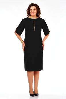 Платье 984 черный Ольга Стиль