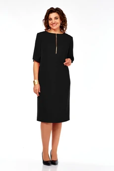 Платье 984 черный Ольга Стиль