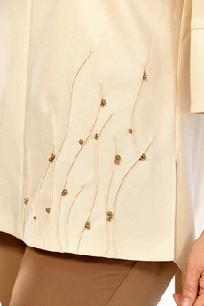 Костюм брючный 987 золото-коричневый Ольга Стиль