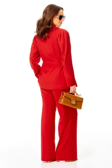 Костюм брючный 993 красный Ольга Стиль