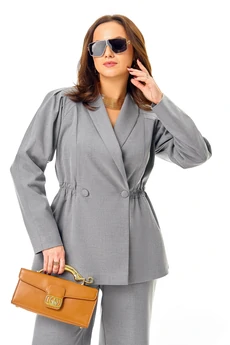 Костюм брючный 993 серый Ольга Стиль