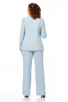 Костюм брючный 998 голубой Ольга Стиль