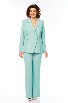 Костюм брючный 998 мятный Ольга Стиль