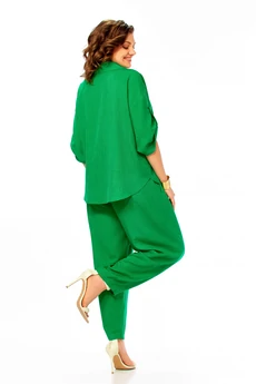 Костюм брючный 1013 зеленый Ольга Стиль