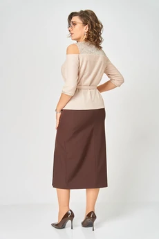 Костюм с юбкой 1637 Орхидея Люкс