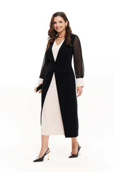 Платье 100480 черно-бежевый Panda